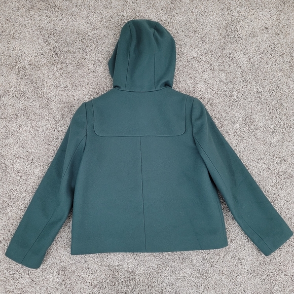 J. Crew Melton Wool Hooded Bib Coat Jacket - Picture 3 of 9